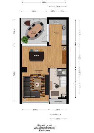 Floorplan - Woenselsestraat 303, 5623 EC Eindhoven
